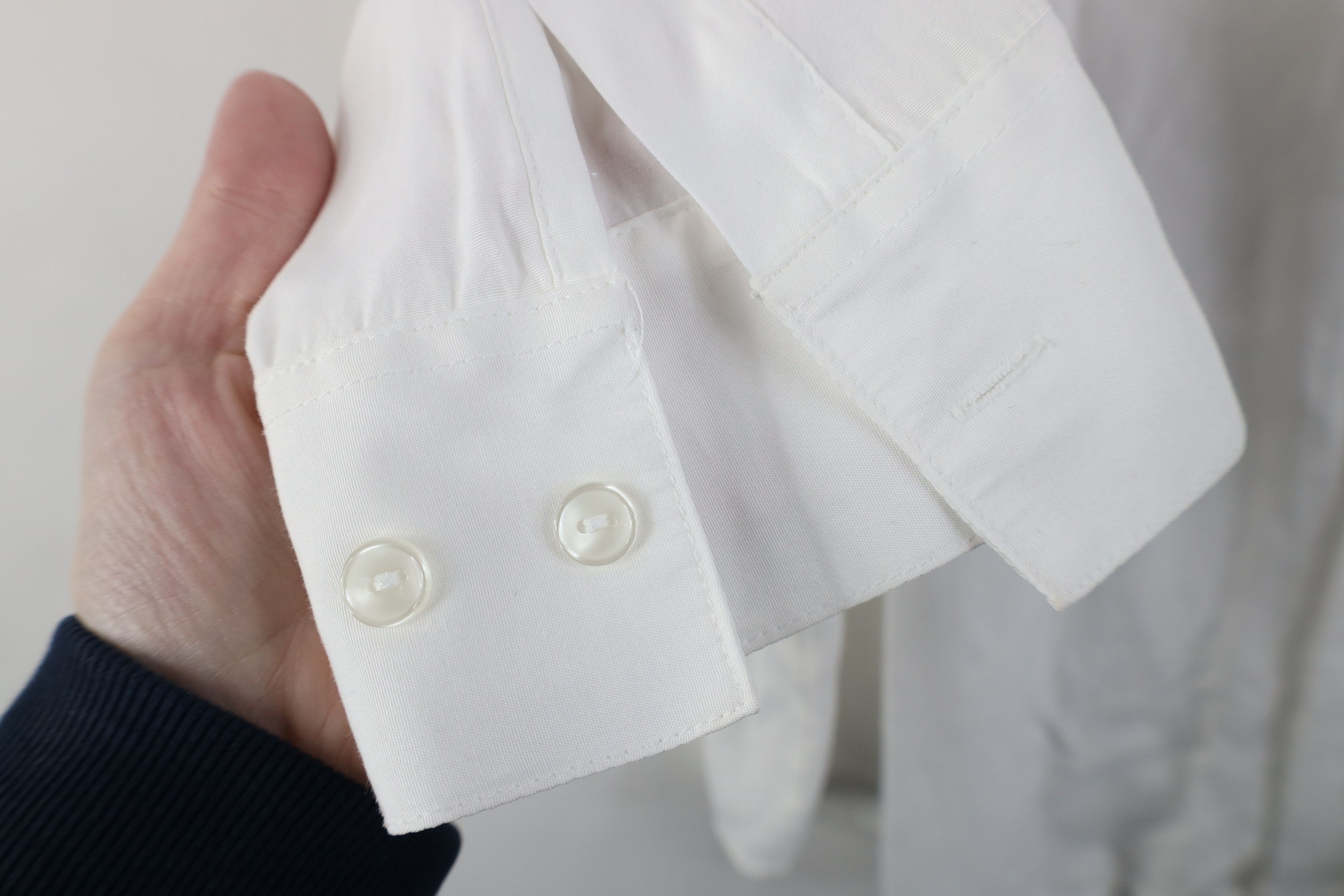 Vintage Vintage 90s Streetwear Geometric Band Collar Button Shirt Size US L / EU 52-54 / 3 - 9 Thumbnail
