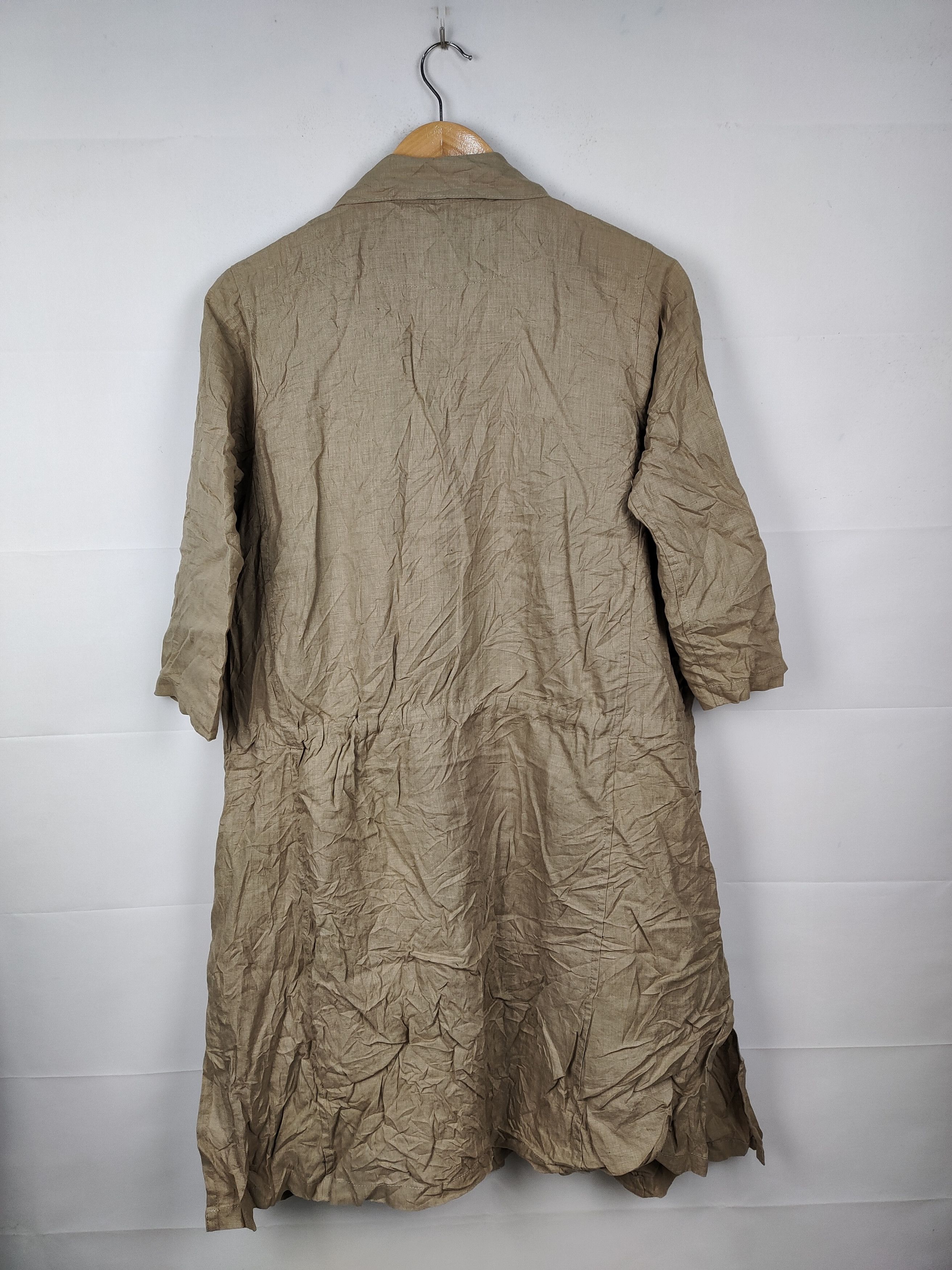 Issey Miyake Issey Miyake Plantation wrinkled linen long coat Size US M / EU 48-50 / 2 - 8 Thumbnail