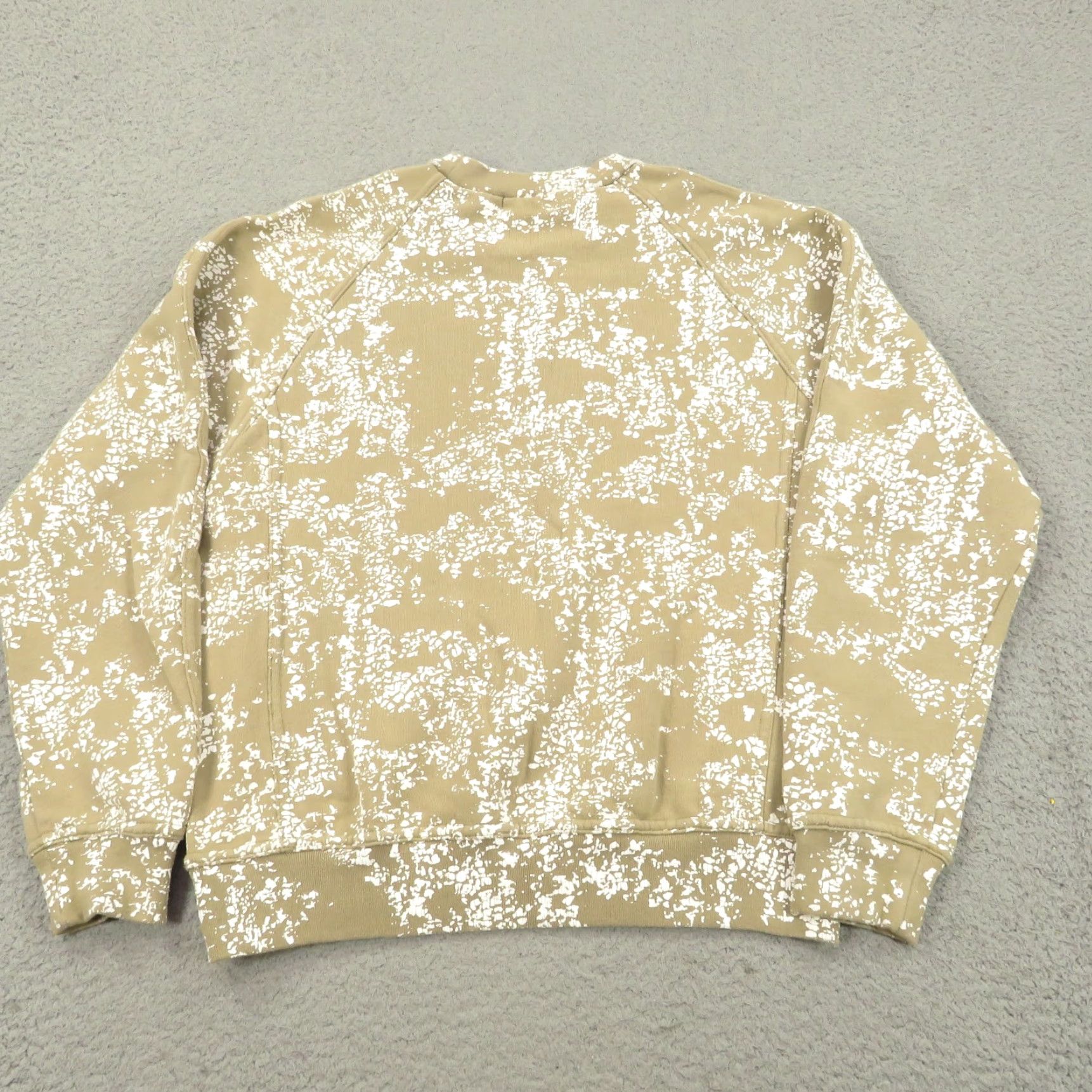 John Elliott John Elliott Sweatshirt Mens XS Tan White Paint Splatter Pullover Terry Crew Size US XS / EU 42 / 0 - 7 Thumbnail