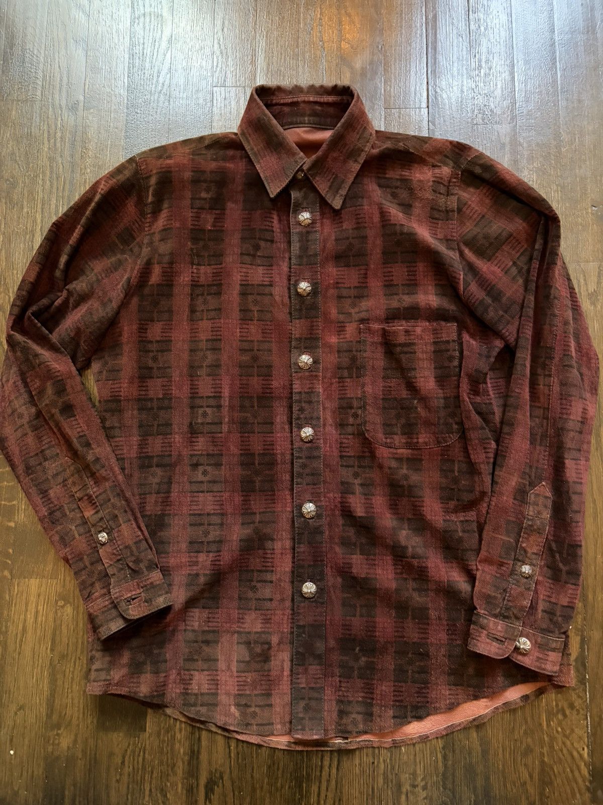 Chrome Hearts Chrome Hearts Vintage Leather Flannel Shirt Size US M / EU 48-50 / 2 - 1 Thumbnail
