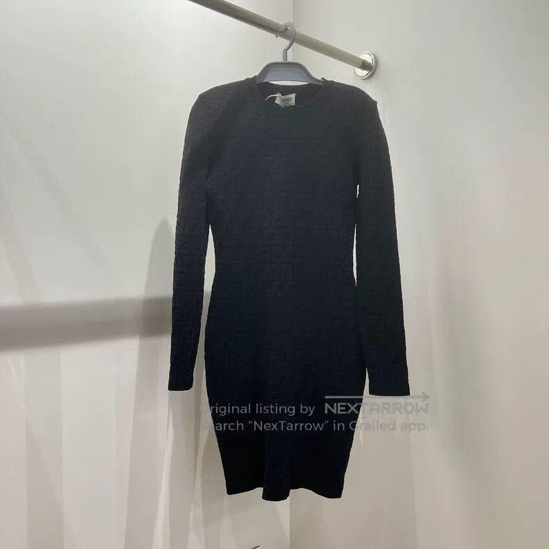 Fendi Fendi Printed Double F Long Sleeve Dress Size XS / US 0-2 / IT 36-38 - 1 Thumbnail
