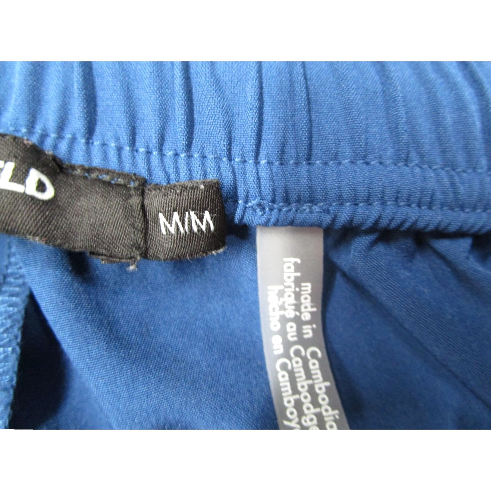 Karl Lagerfeld Karl Lagerfeld Cargo Shorts Mens Medium Blue Stretch Drawstring Pockets Utility Size US 31 - 3 Thumbnail