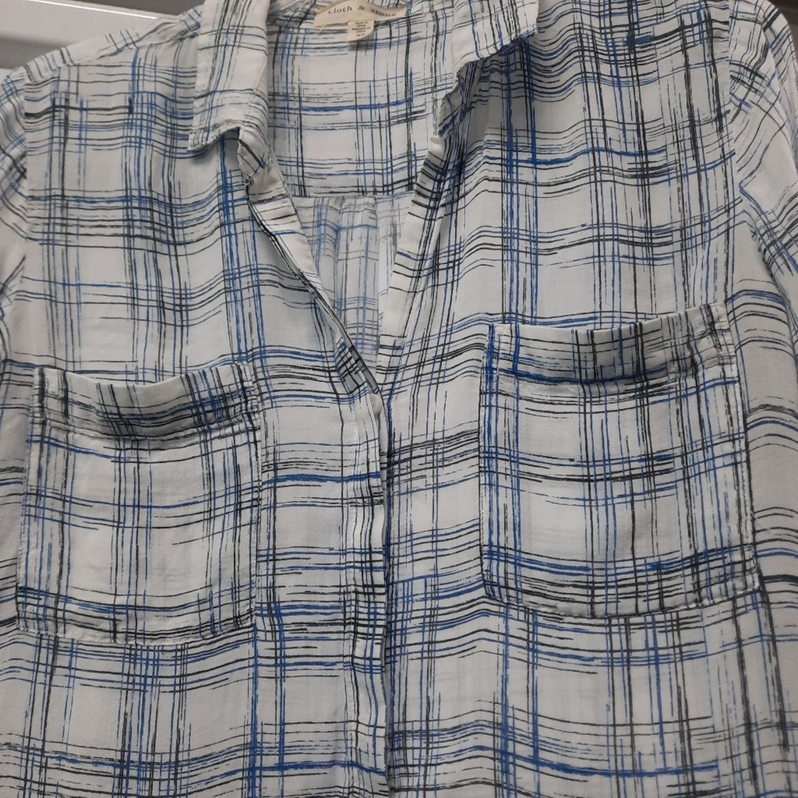 Anthropologie Anthropologie Cloth & Stone Women's Shirt Size XS Blue White Size XS / US 0-2 / IT 36-38 - 6 Thumbnail