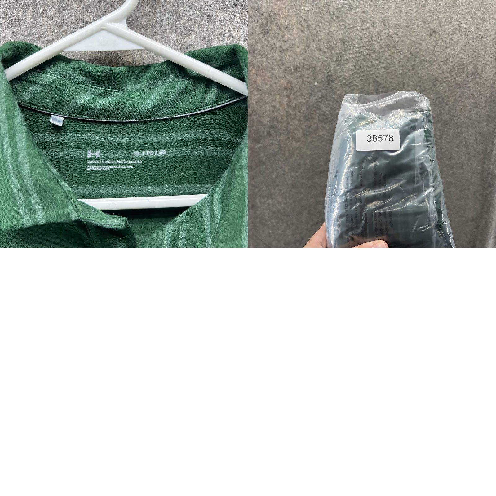 Under Armour Under Armour Polo Shirt Mens XL Green Striped Short Sleeve Golf Performance Size US XL / EU 56 / 4 - 8 Thumbnail