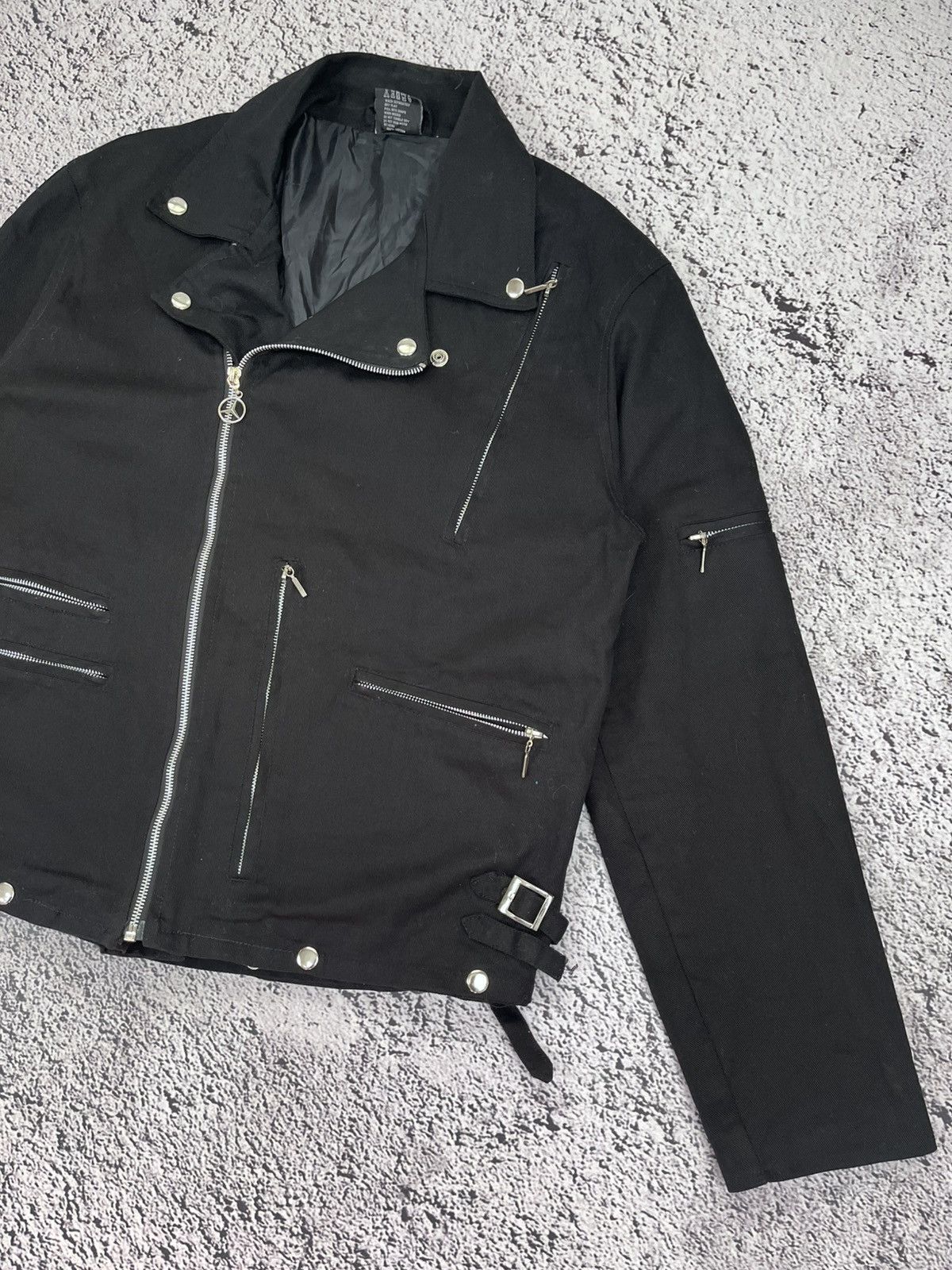 Japanese Brand Vintage Zipper Perfecto Biker Opium Skull Denim Jacket Size US L / EU 52-54 / 3 - 5 Thumbnail