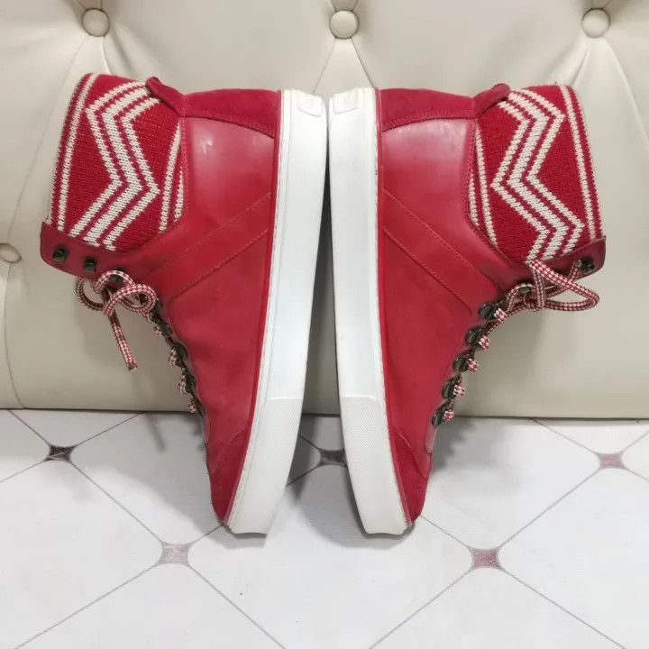 Louis Vuitton Louis Vuitton Red High-Top Sneakers -2508 Size US 9 / EU 42 - 1 Thumbnail