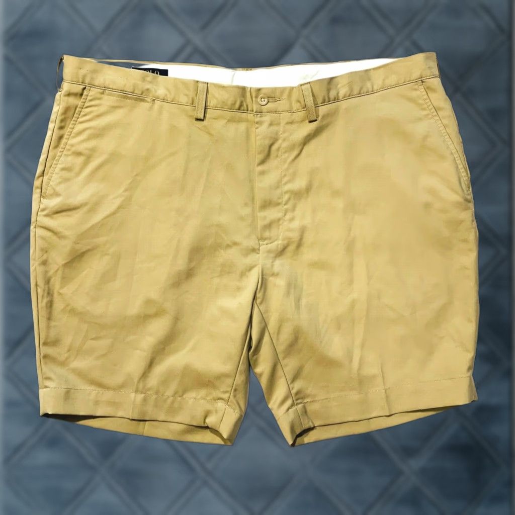Polo Ralph Lauren VINTAGE Polo Ralph Lauren Tech Performance Chino Shorts Men 42 Beige Wicking Golf Casual 9in Inseam Regular Fit NWOT PKG? Size US XL / EU 56 / 4 - 1 Thumbnail