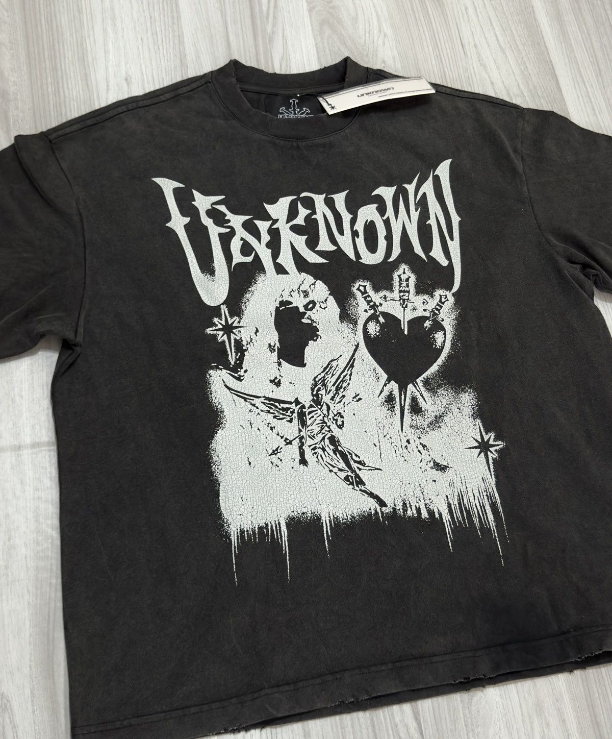 Unknown London Unknown London Angel Band Printed Cotton T-Shirt Size US M / EU 48-50 / 2 - 2 Thumbnail