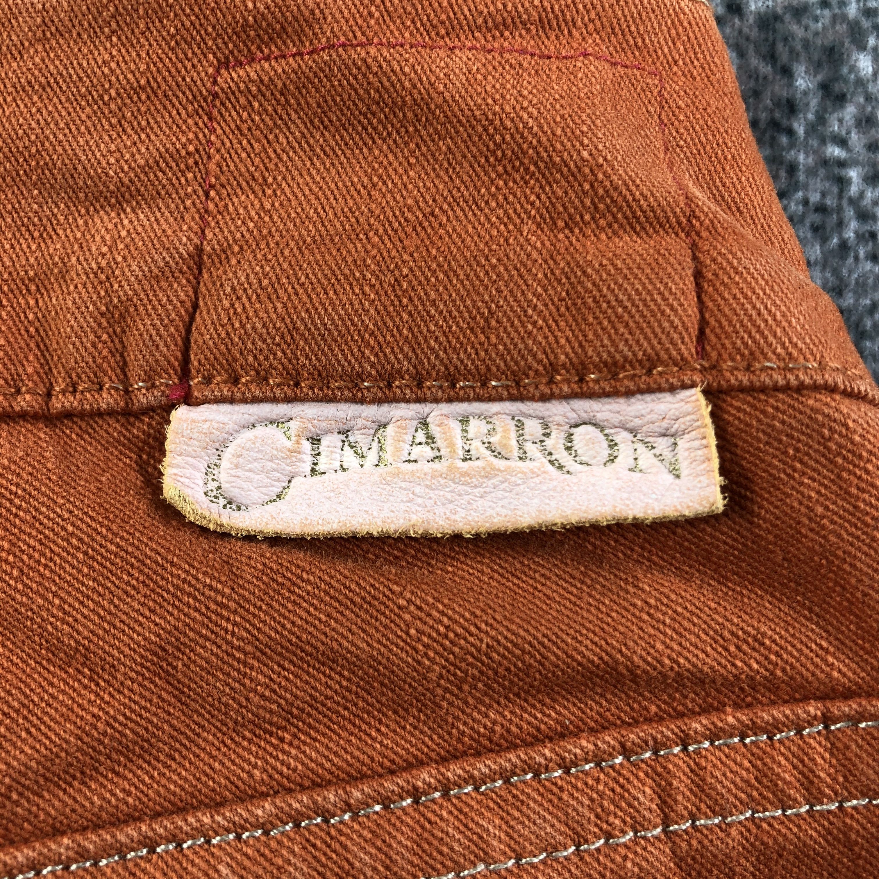 Japanese Brand Cimarron Jeans Orange Boot Cut Flare Denim KJ1807 Size 27" / US 4 / IT 40 - 5 Thumbnail