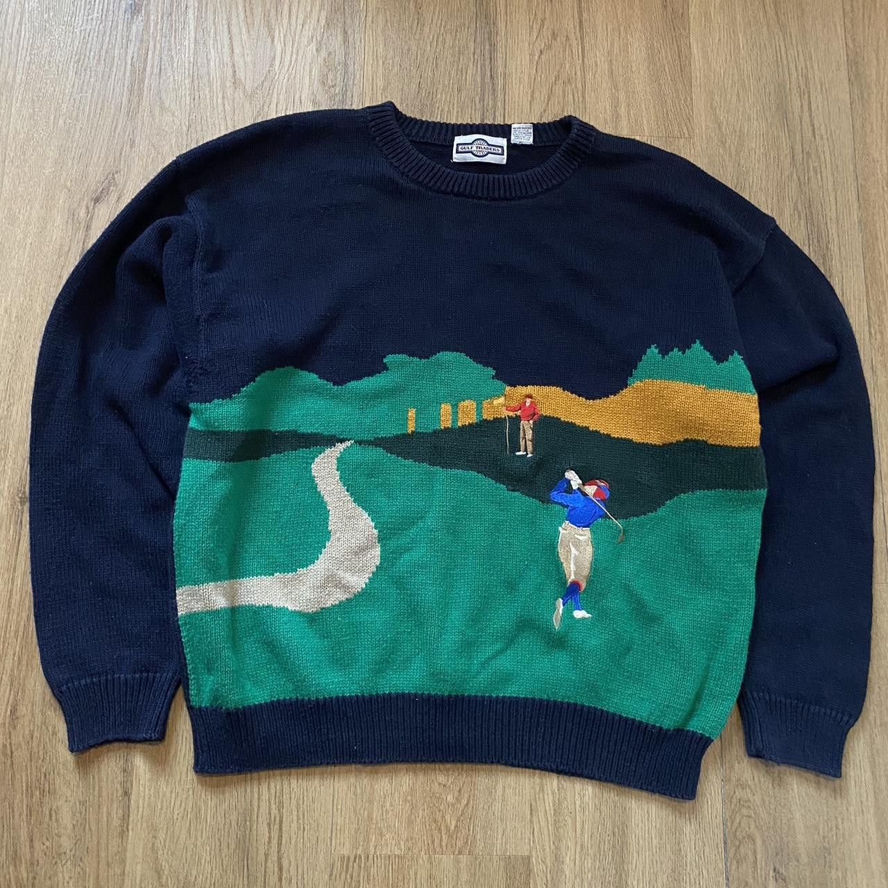 Other Navy blue vintage golf sweater Vintage Boxy Cozy Size US XL / EU 56 / 4 - 1 Thumbnail