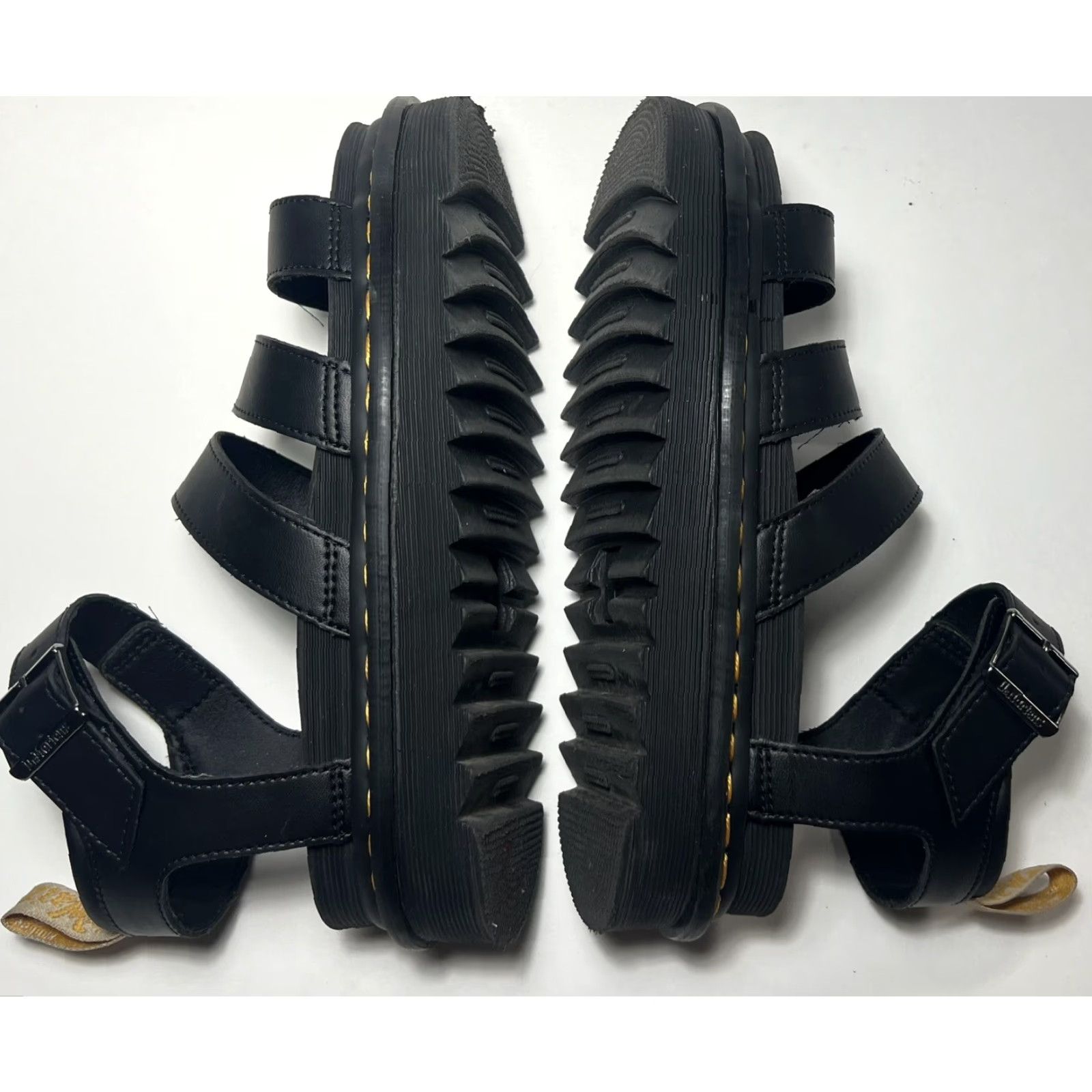 Dr Martens Blaire Women Sandal Black Leather Gladiator Platform Size 8 Ver. Strappy Shoes
