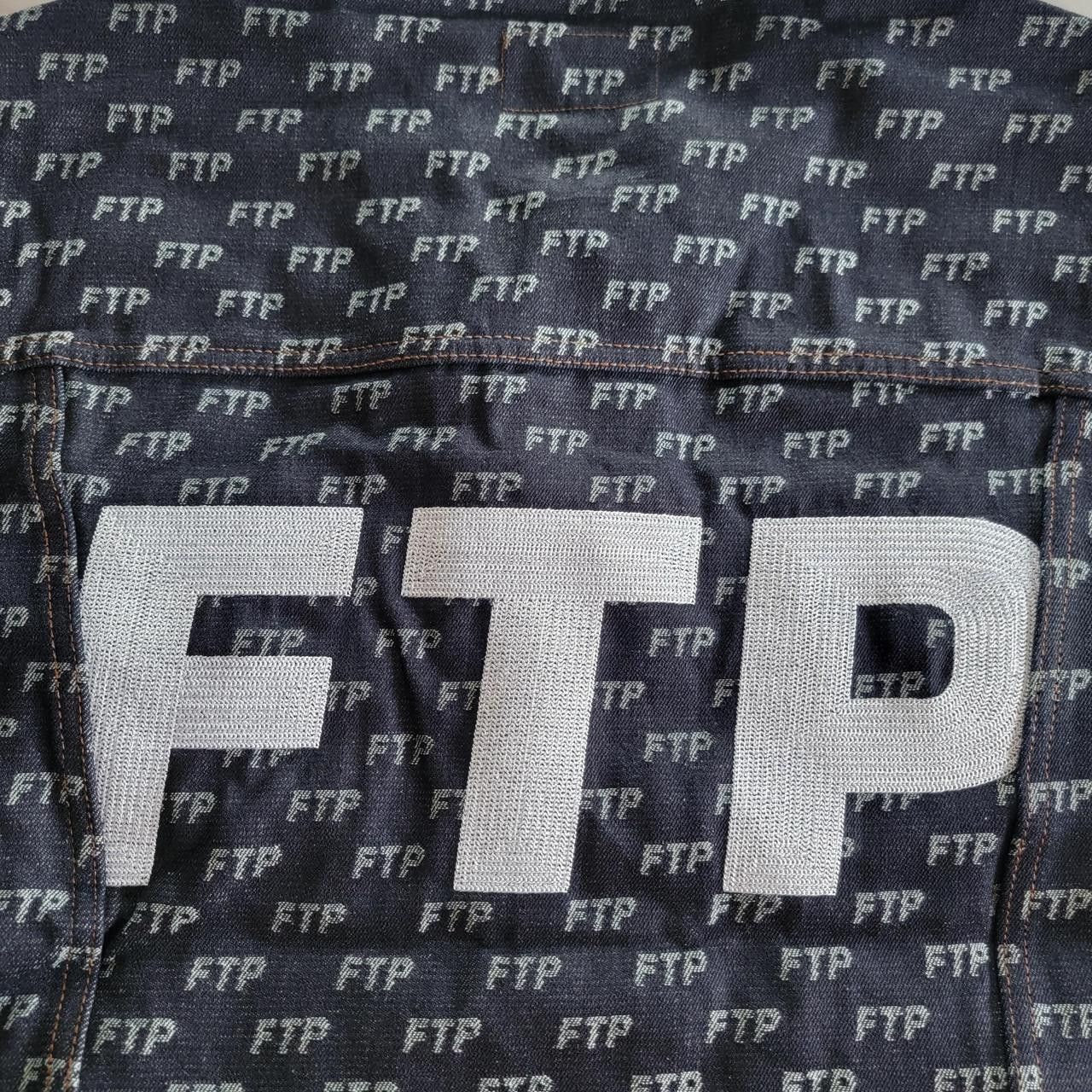 Fuck The Population FTP Jacquard All Over Print Denim Jacket (Indigo, M) Size US M / EU 48-50 / 2 - 7 Thumbnail