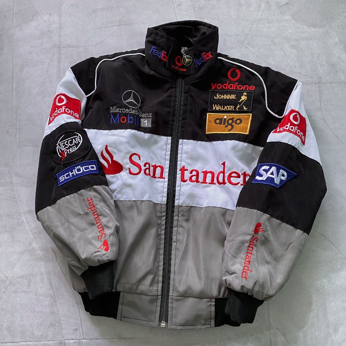 Mercedes Benz McLaren ジャケット グレー/ブラック Vintage Mercedes Benz McLaren West bomber racing jacket | eBay