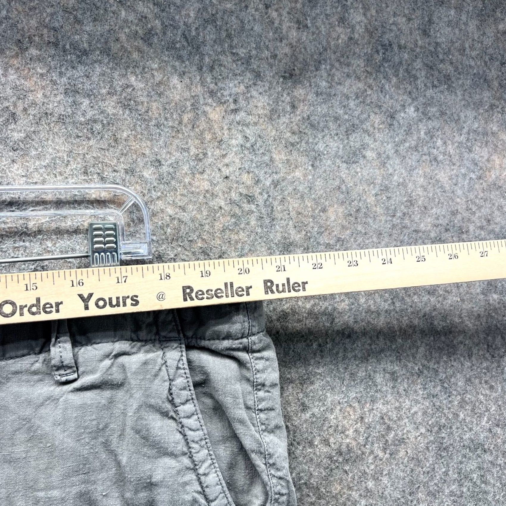 Lucky Brand Lucky Brand Shorts Mens 38 Gray Chino Linen Lightweight Drawstring Cargo Pockets Casual Flat Front Regular Rise 9 in Inseam 9 in Size US 38 / EU 54 - 6 Thumbnail