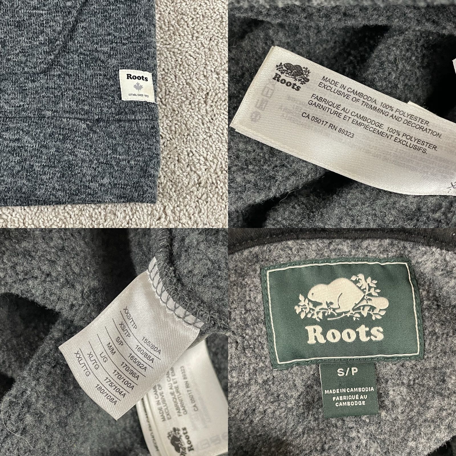 Roots Roots Canada Hoodie Men’s Small 1/4 Zip Pullover Sweatshirt Gray R1 Size US S / EU 44-46 / 1 - 8 Thumbnail