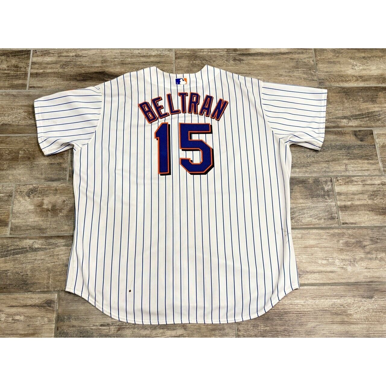 image of Carlos Beltran 15 New York Mets Authentic Majestic Home in White, Men's (Size 2XL)