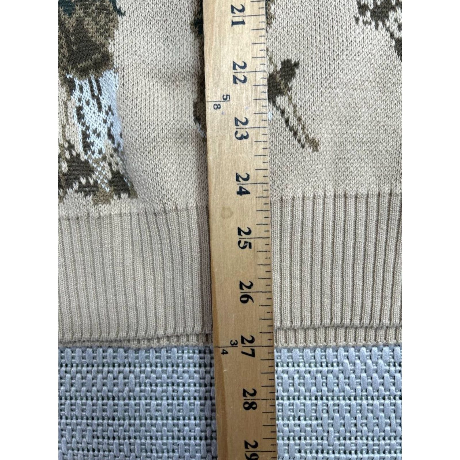 Gloverall VINTAGE Harry Rosen Sweater Mens L Beige All Over Print Crew Neck Pullover Casual Fall Winter Knit Outdoor 90s Mens Size US L / EU 52-54 / 3 - 7 Thumbnail