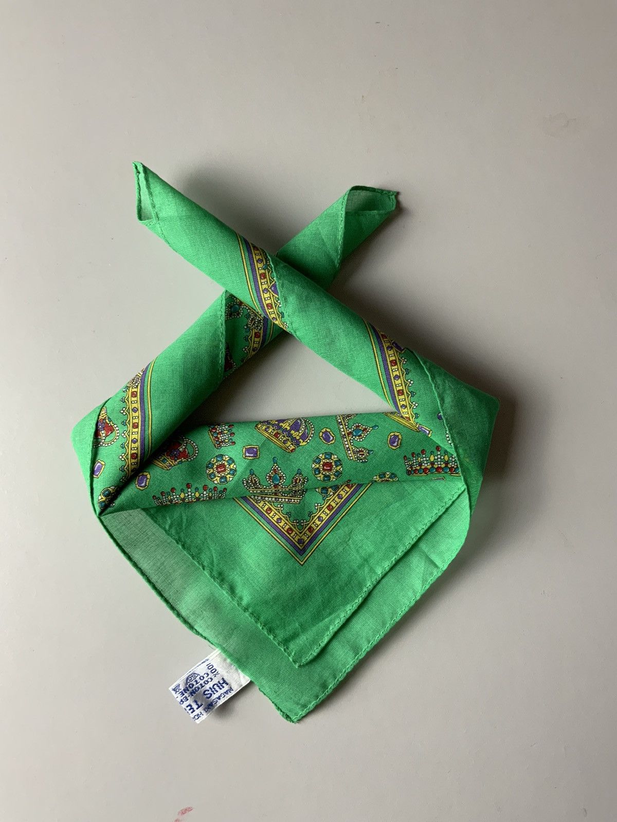 Vintage Huis Ten Bosch Monogram Italy Made Bandana Handkercheif Size ONE SIZE - 2 Thumbnail
