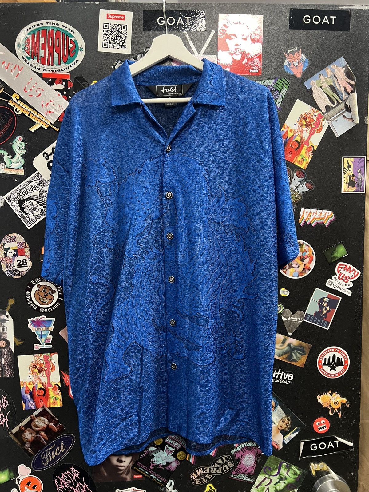 Vintage Vintage Y2K Dragon Scale Dragon Button Up Shirt Size US XL / EU 56 / 4 - 1 Thumbnail