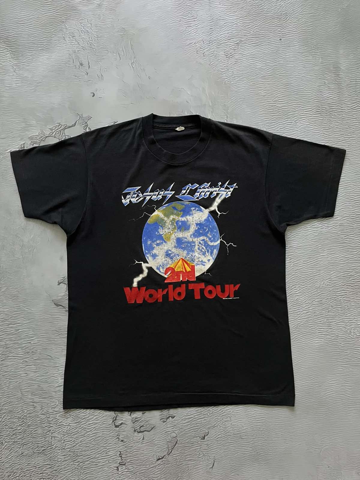 Vintage Vintage 80s Jesus Christ 2nd World Tour T Shirt – Â©1989 Size US M / EU 48-50 / 2 - 3 Thumbnail