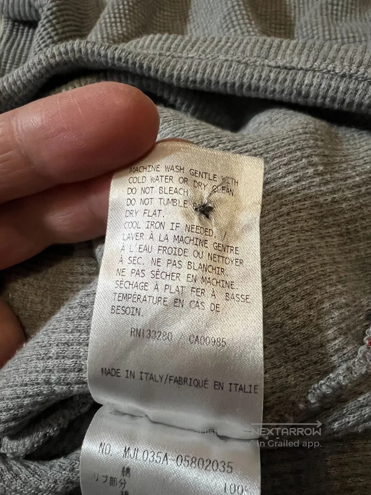 Thom Browne Thom Browne 4-Bar Waffle Henley Sweatshirt. Size US L / EU 52-54 / 3 - 8 Thumbnail