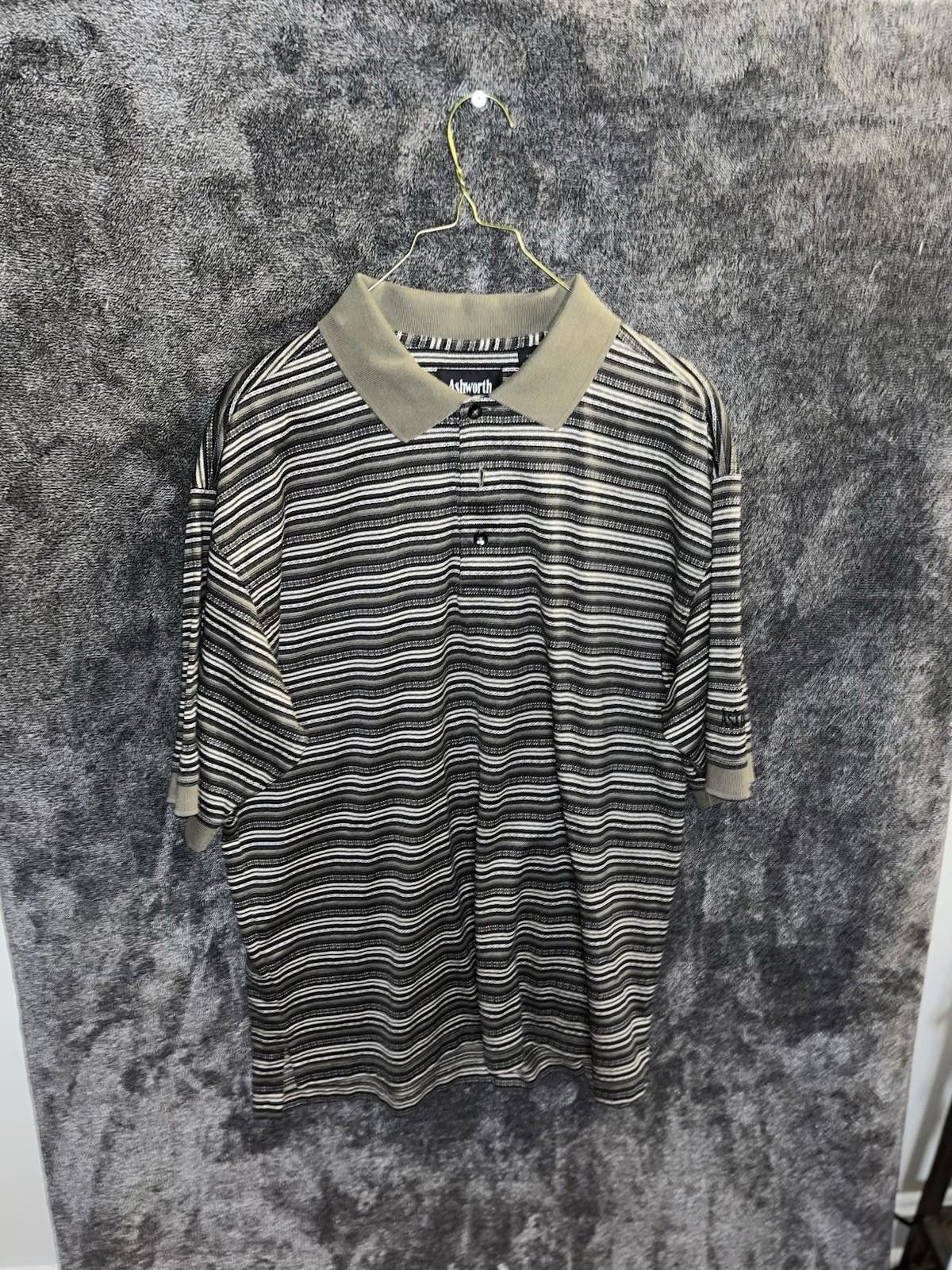 Ashworth Vintage Ashworth Striped Golf Polo - Size Large Size US L / EU 52-54 / 3 - 1 Thumbnail