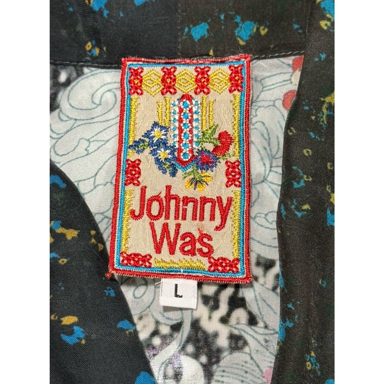 Johnny Was Johnny Was Kimono Jacket Women Large Multicolor Floral Tie Relaxed Bohemian Size L / US 10 / IT 46 - 6 Thumbnail