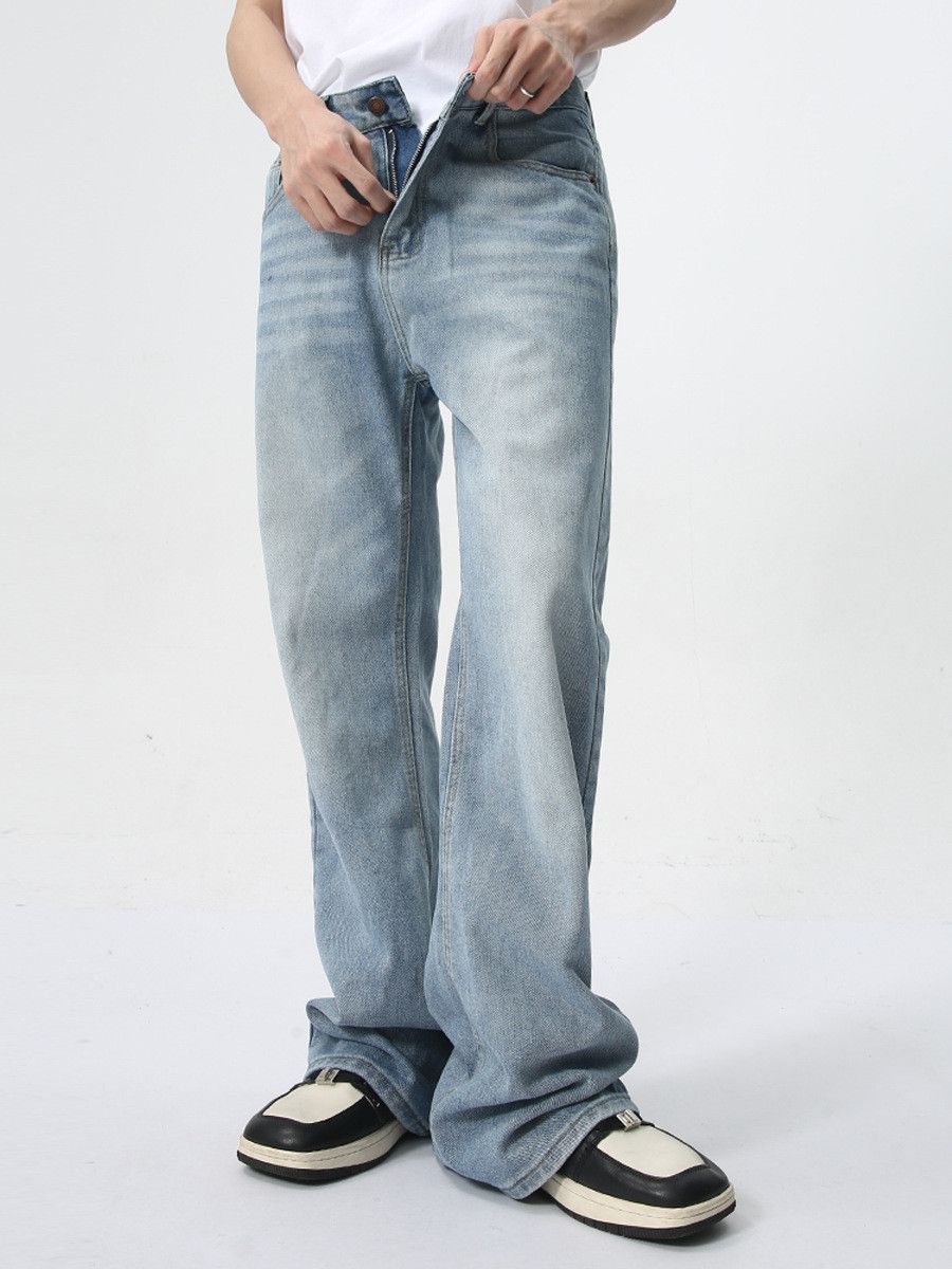Vintage Men's Light Blue Washed Flared Jeans Size US 32 / EU 48 - 3 Thumbnail