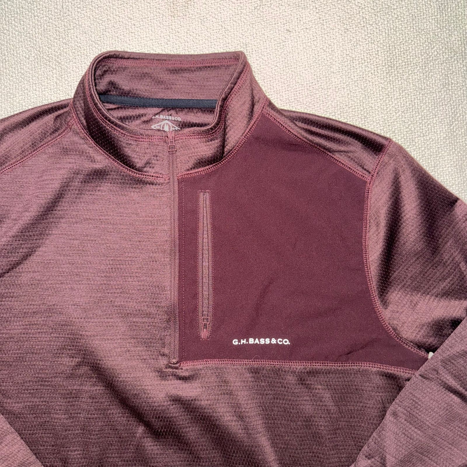 G.H. Bass & Co. G.H. Bass & Co Burgundy Quarter Zip Pullover | Sz M Size US M / EU 48-50 / 2 - 3 Thumbnail