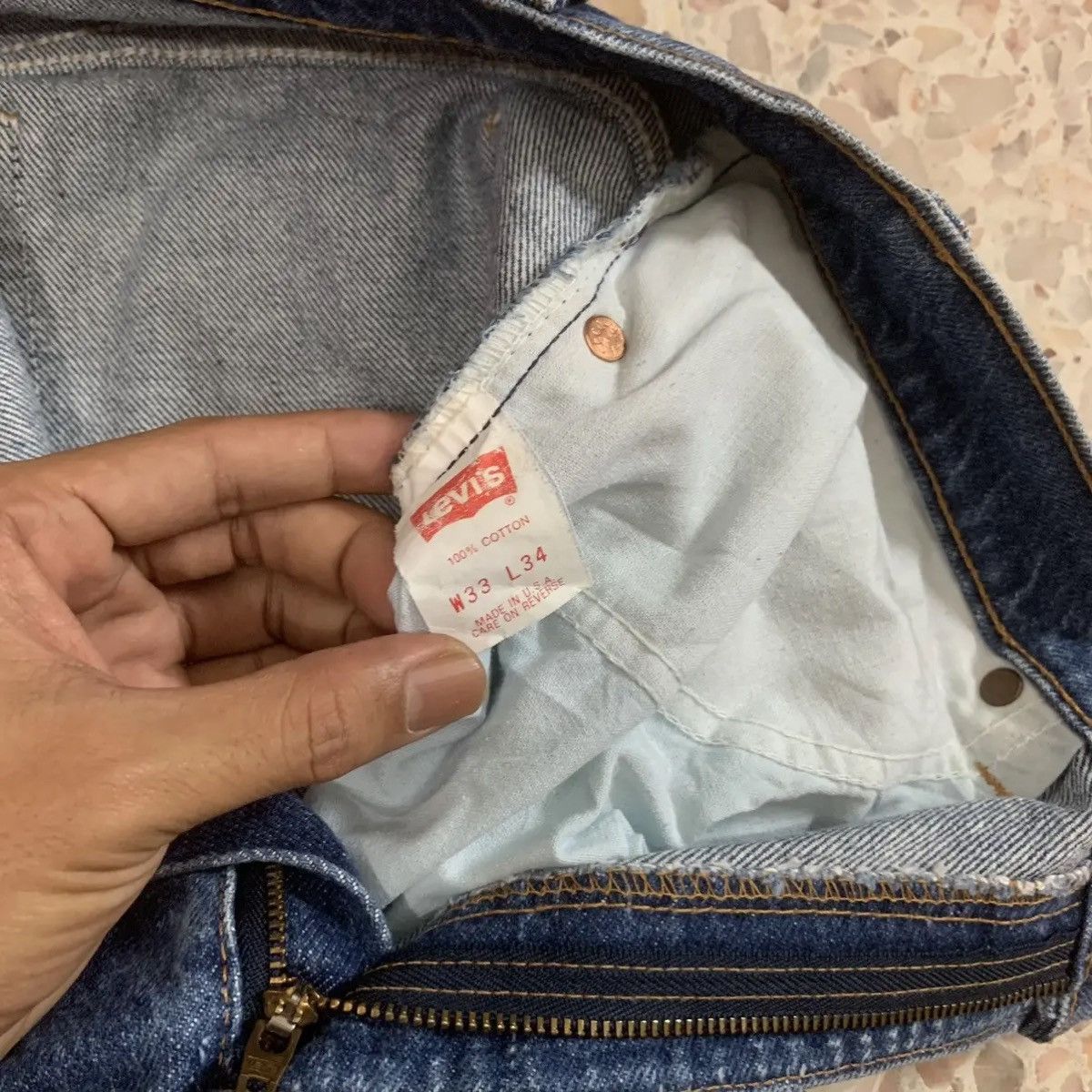 Levi's 1990’s Vintage Levi’s 505 Jeans Orange Tab Levis Denim Pants Size US 32 / EU 48 - 7 Thumbnail