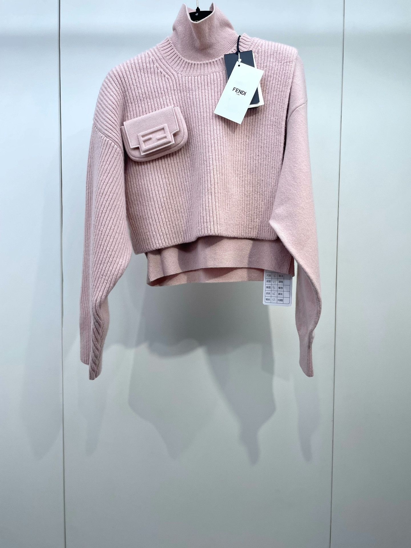 Fendi Fendi Pink Double F Turtleneck Sweater Size XS / US 0-2 / IT 36-38 - 1 Thumbnail