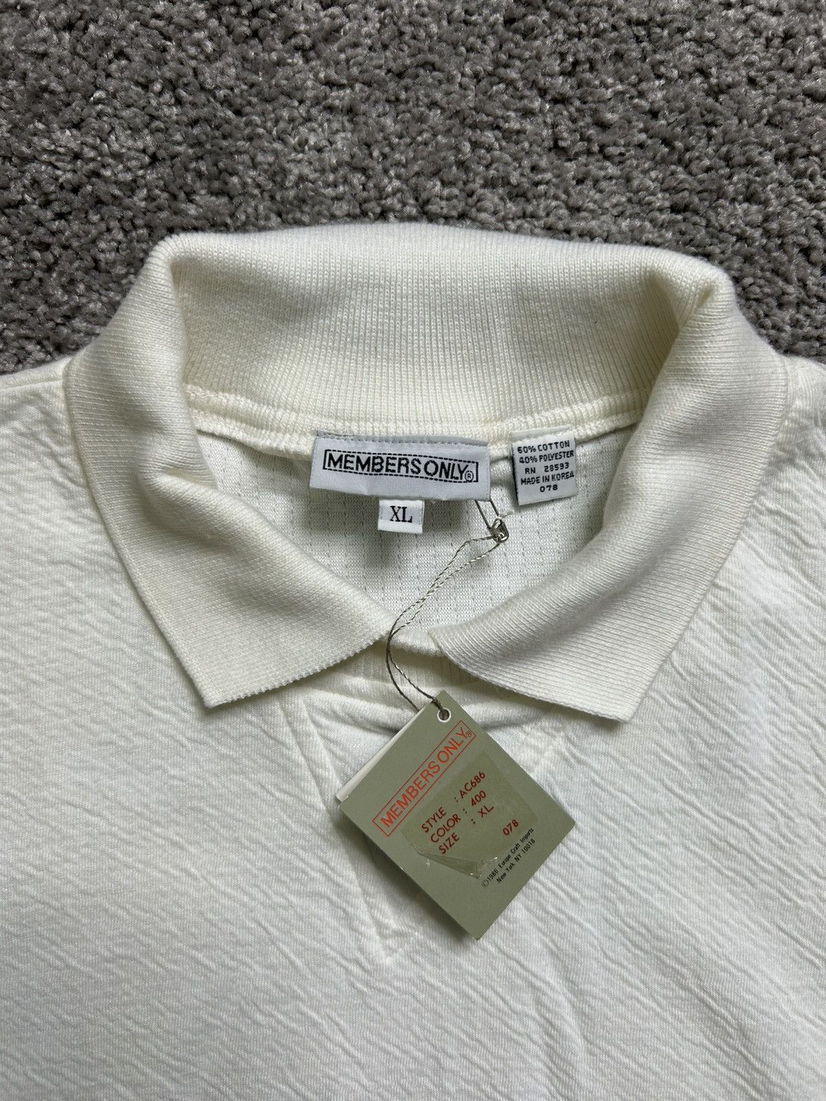 Members Only Vintage 80s Members Only Collared Short Sleeve Polo DS Size US XL / EU 56 / 4 - 3 Thumbnail