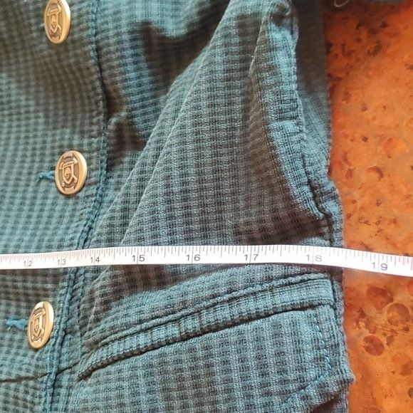 CAbi Lennon Jacket Legion Teal Green Corduroy Military Style