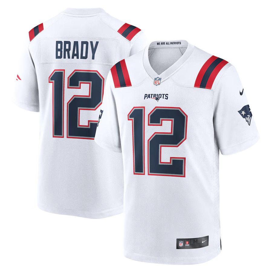 Nike Nike Tom Brady White New England Patriots Retired Jersey Size US XL / EU 56 / 4 - 2 Thumbnail