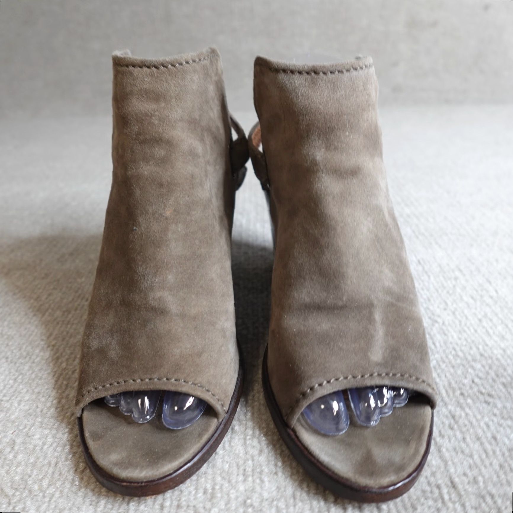 Frye FRYE Women's Boots 9M Brown Beige Suede Dani Sling Heeled Open Toe Sandals Boots Shoes Shoe Sandals Size US 9 / IT 39 - 2 Thumbnail