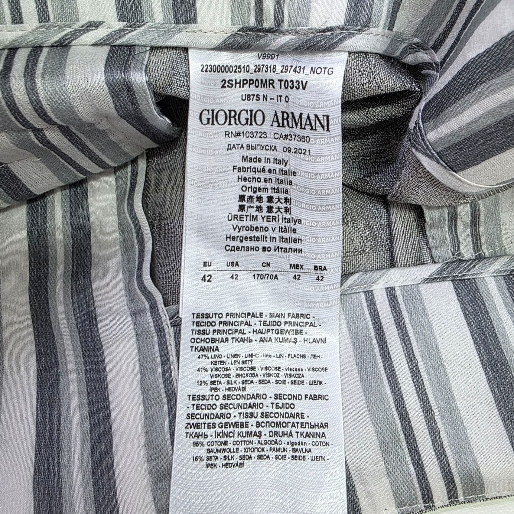 Giorgio Armani Giorgio Armani Check Motif Concealed Trousers Grey Wide Pleats Pants 42 Bnwt Mens Regular Size US 42 / EU 58 - 7 Thumbnail