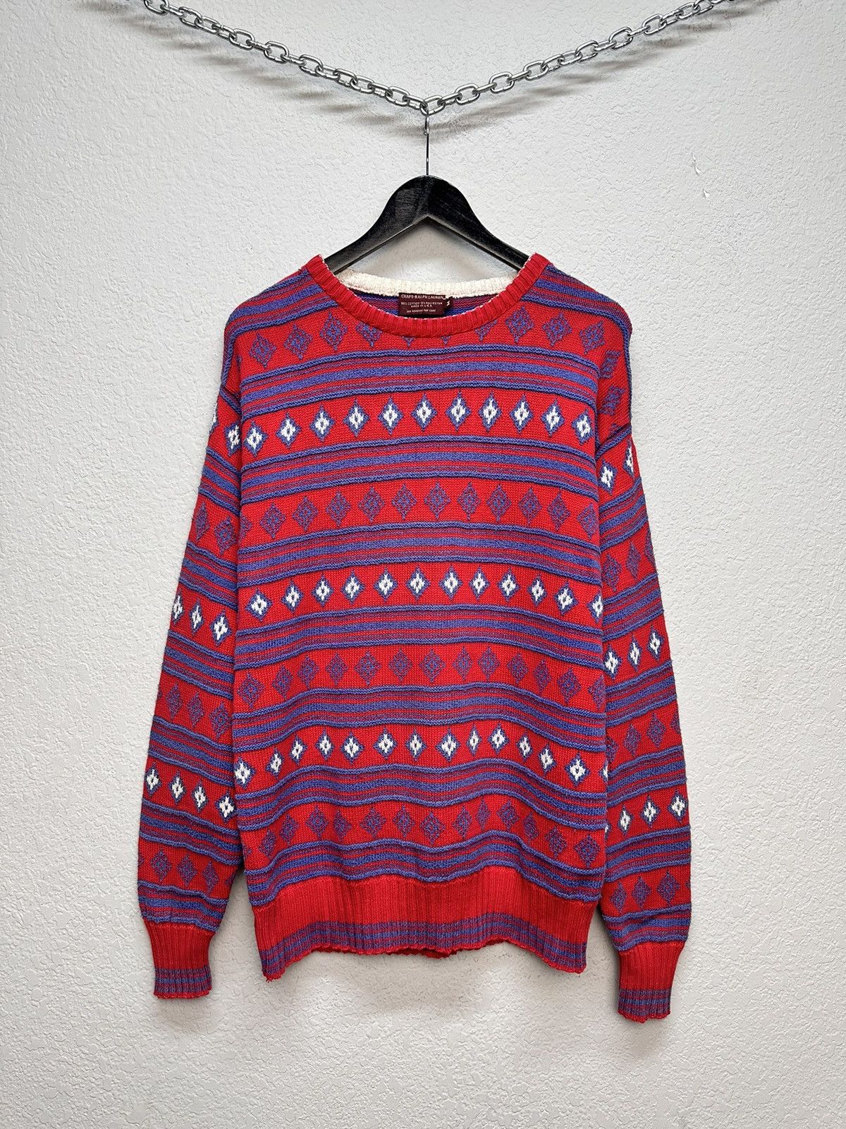 Chaps Ralph Lauren Ralph Lauren vintage knit sweater fair isle 90s preppy style Size US M / EU 48-50 / 2 - 1 Thumbnail