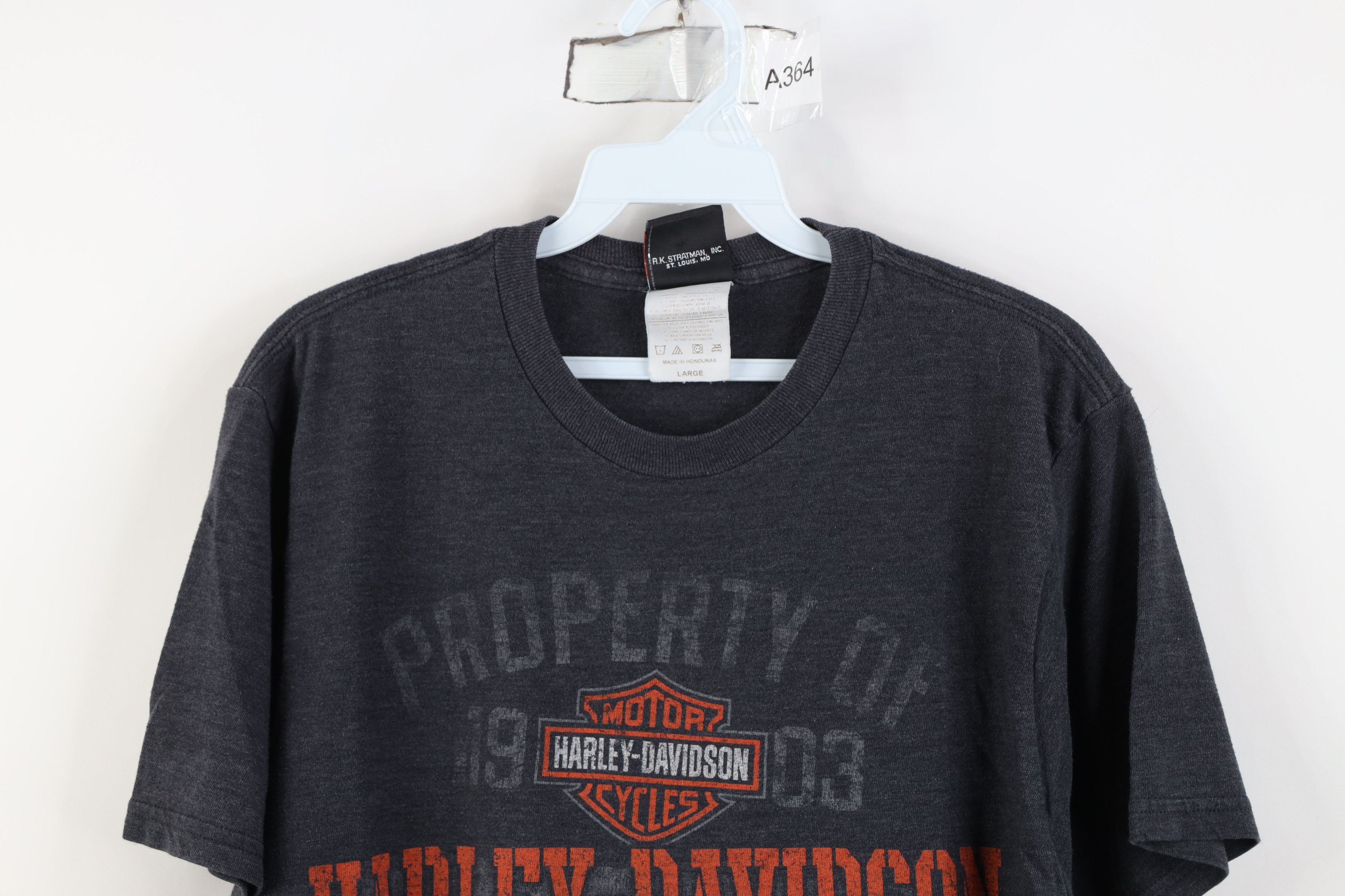 Harley Davidson Vintage Y2K Harley Davidson Spell Jersey Knit T-Shirt Gray Size US L / EU 52-54 / 3 - 2 Thumbnail