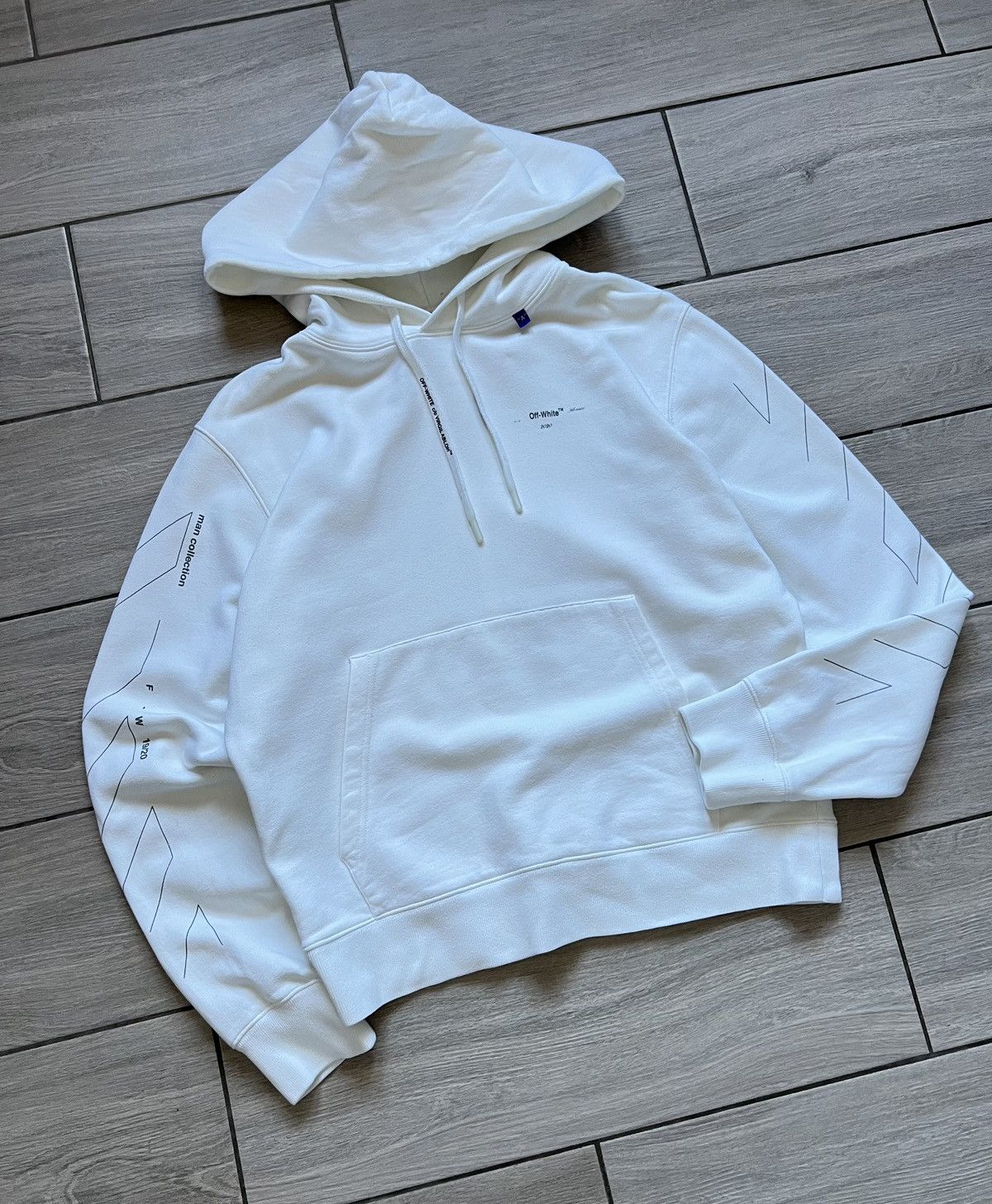 Off-White Off-White Unfinished Arrows White Hoodie Size US M / EU 48-50 / 2 - 19 Thumbnail