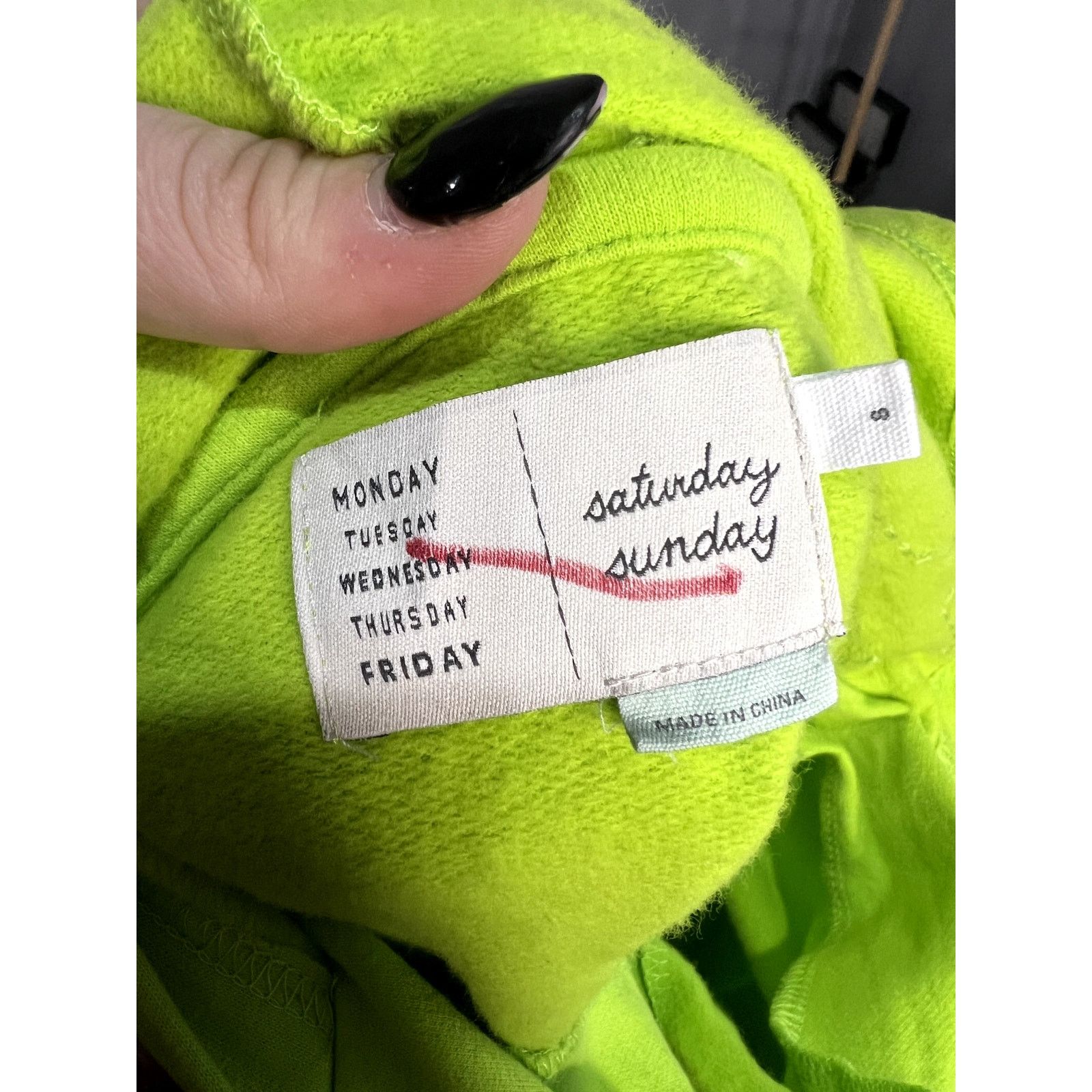 Anthropologie Saturday Sunday Women's Small Green Cropped Oversized Hoodie Size S / US 4 / IT 40 - 6 Thumbnail