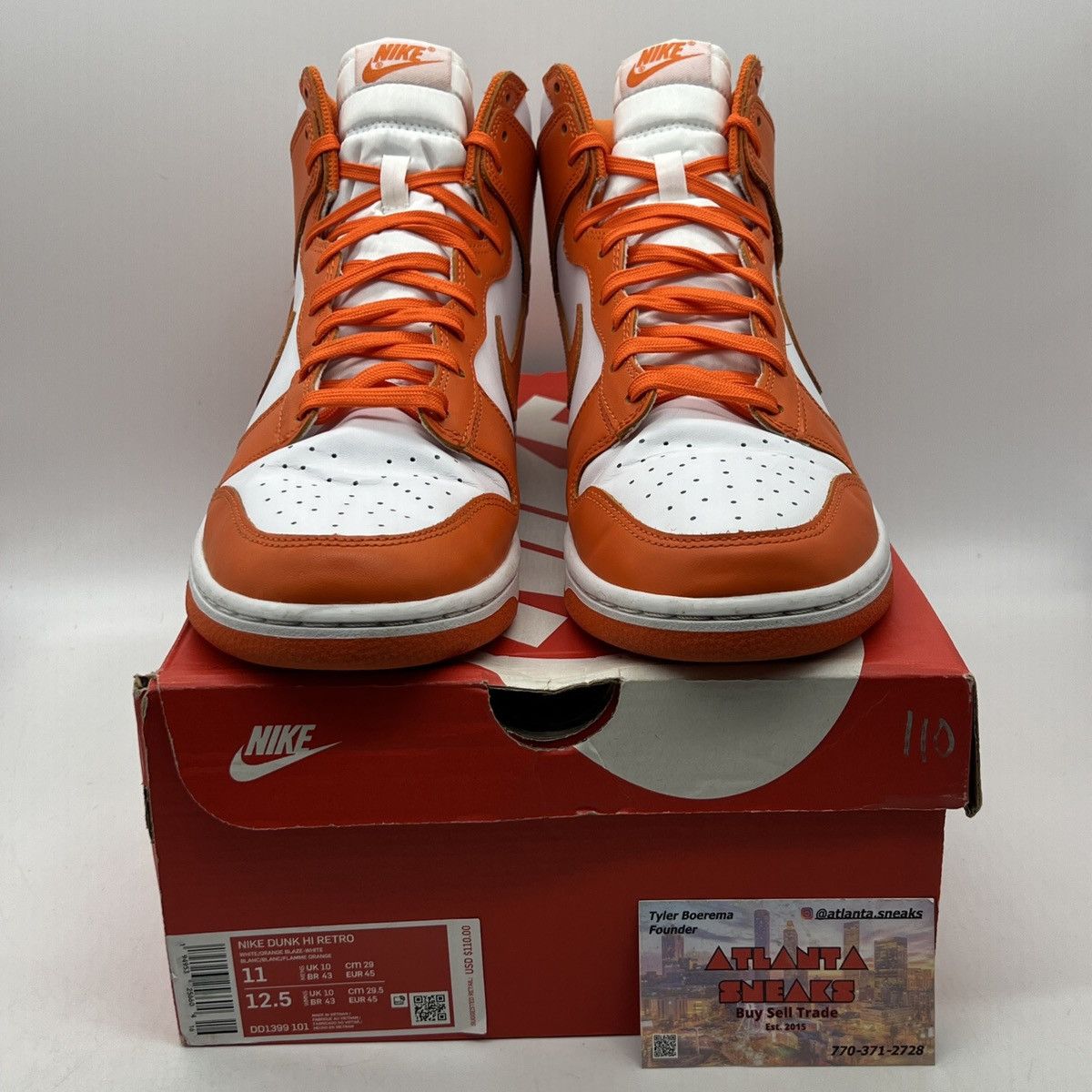 Nike Nike Dunk high Syracuse Size US 11 / EU 44 - 2 Thumbnail