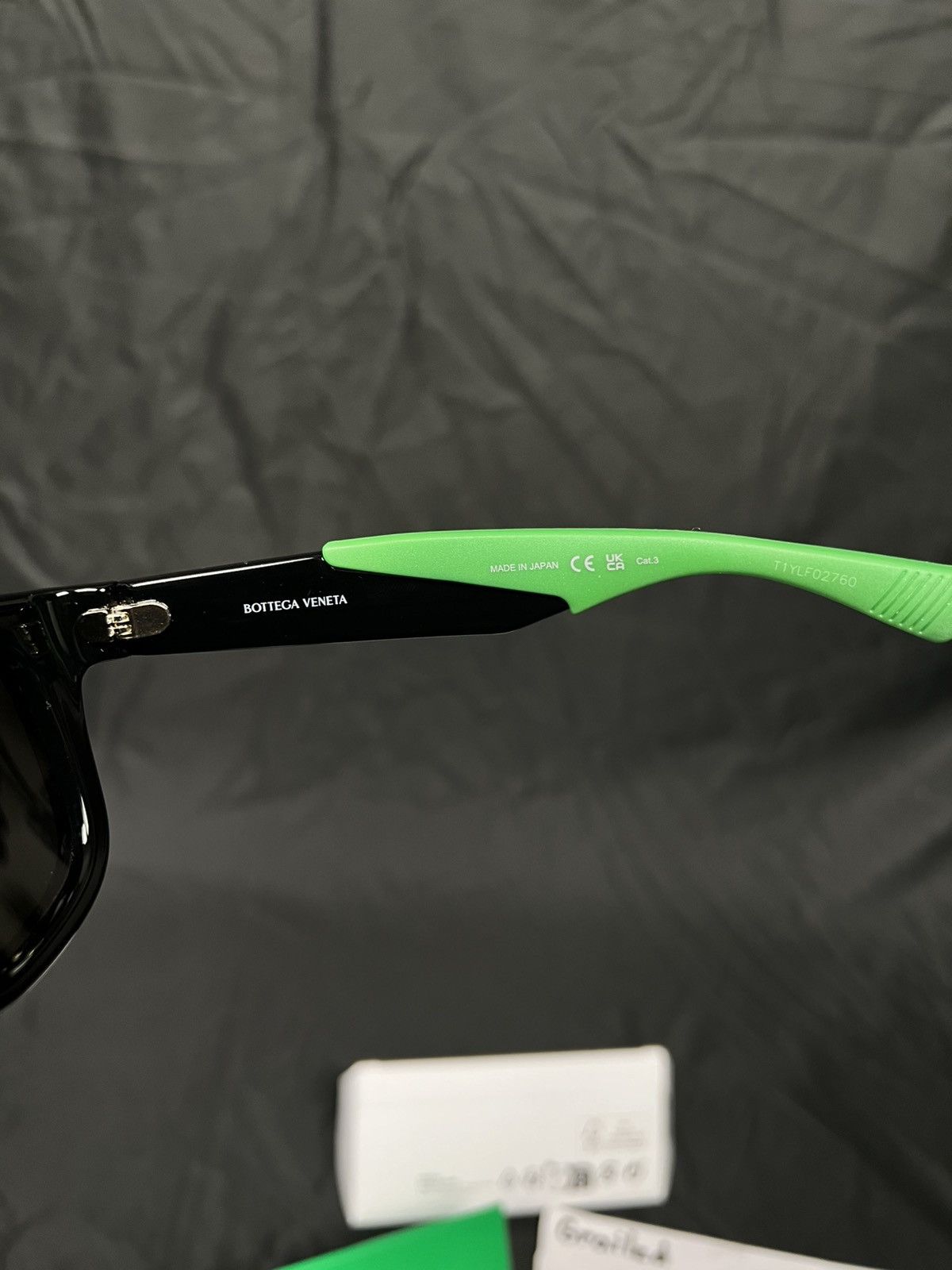 Bottega Veneta DSWT Japanese Bottega Veneta BV1233S sunglasses black green Size ONE SIZE - 10 Thumbnail