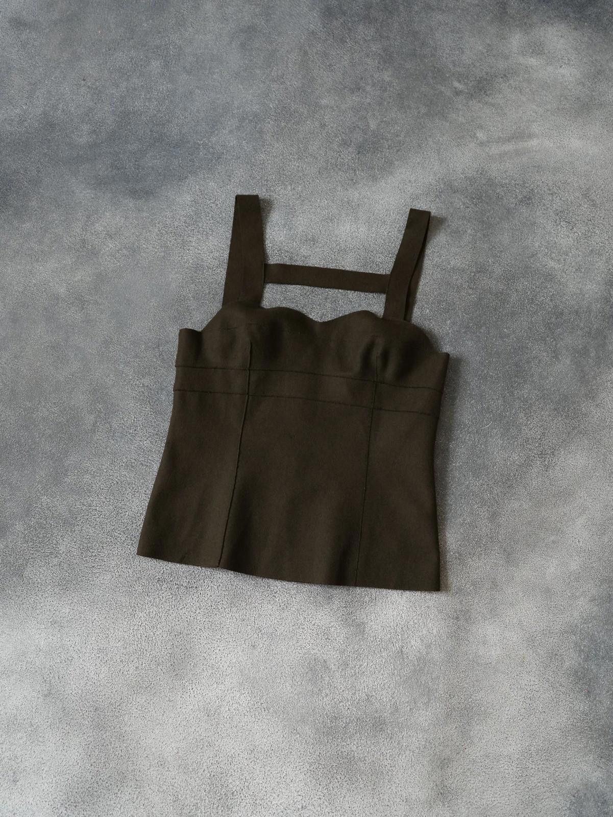 Miu Miu F/W 2006 Miu Miu Runway Wool Corset Cropped Top Size XS Size XS / US 0-2 / IT 36-38 - 2 Thumbnail