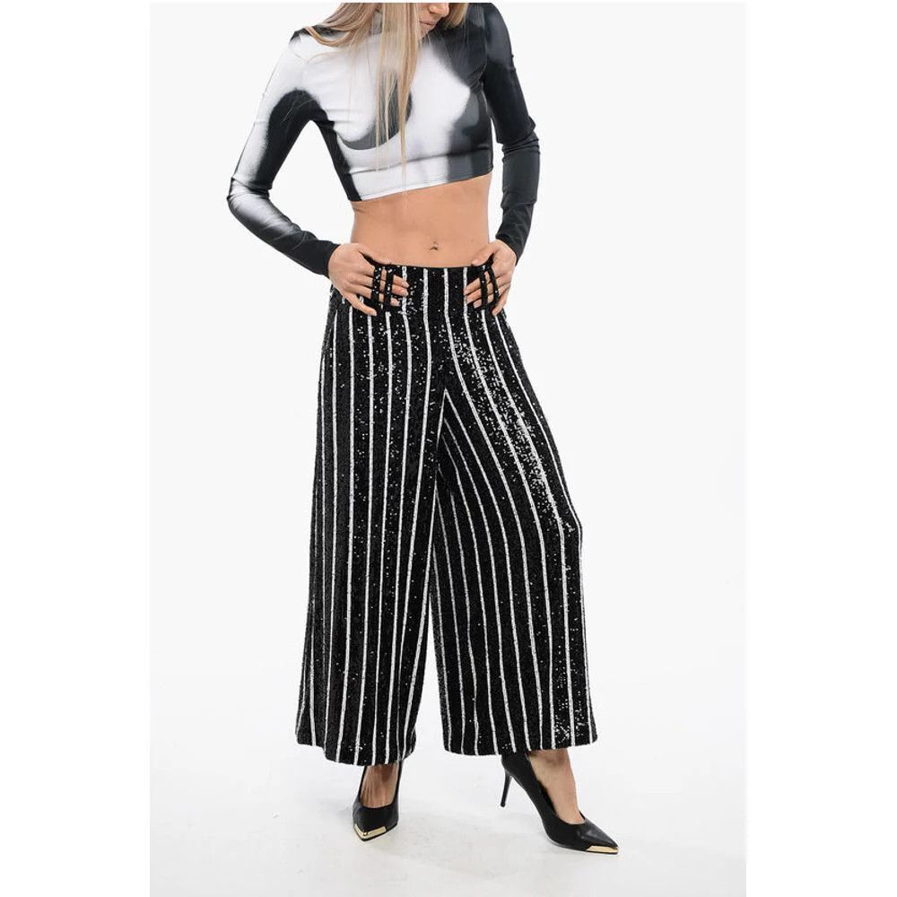 Balmain o1y0625 Casual Pant in Black/White Size 27" / US 4 / IT 40 - 4 Thumbnail