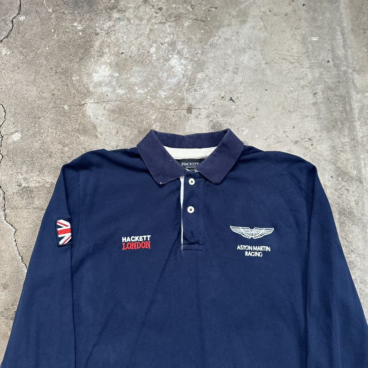 Hackett × Vintage HACKETT ASTON MARTIN VINTAGE GREAT BRITAIN RUGBY POLO LONG Size US XL / EU 56 / 4 - 4 Thumbnail