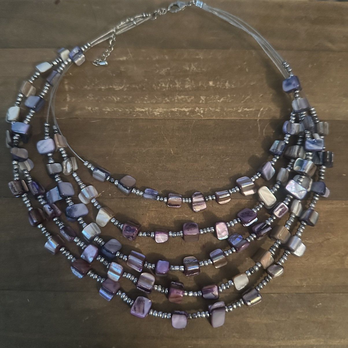 Other Multi layered strand purple mop shell chip necklace Size ONE SIZE - 2 Thumbnail