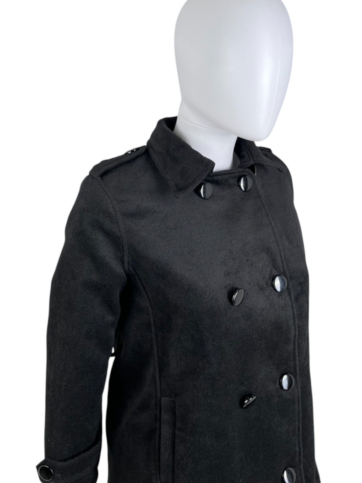 Ann Demeulemeester Double Breasted Wool Black Coat Size L / US 10 / IT 46 - 6 Thumbnail