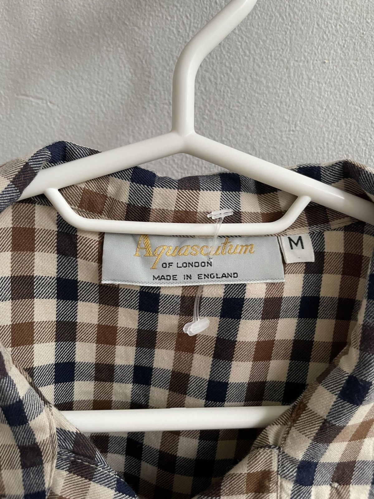 Designer × Vintage Aquascutum Vintage Check Plaid Long Sleeve Button Up Shirt Size M / US 6-8 / IT 42-44 - 4 Thumbnail