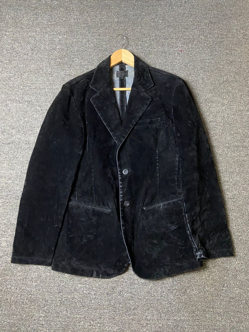 Japanese Brand Acoustic Brand Single Breasted Velvet Suede Blazer (176) Size US M / EU 48-50 / 2 - 1 Thumbnail