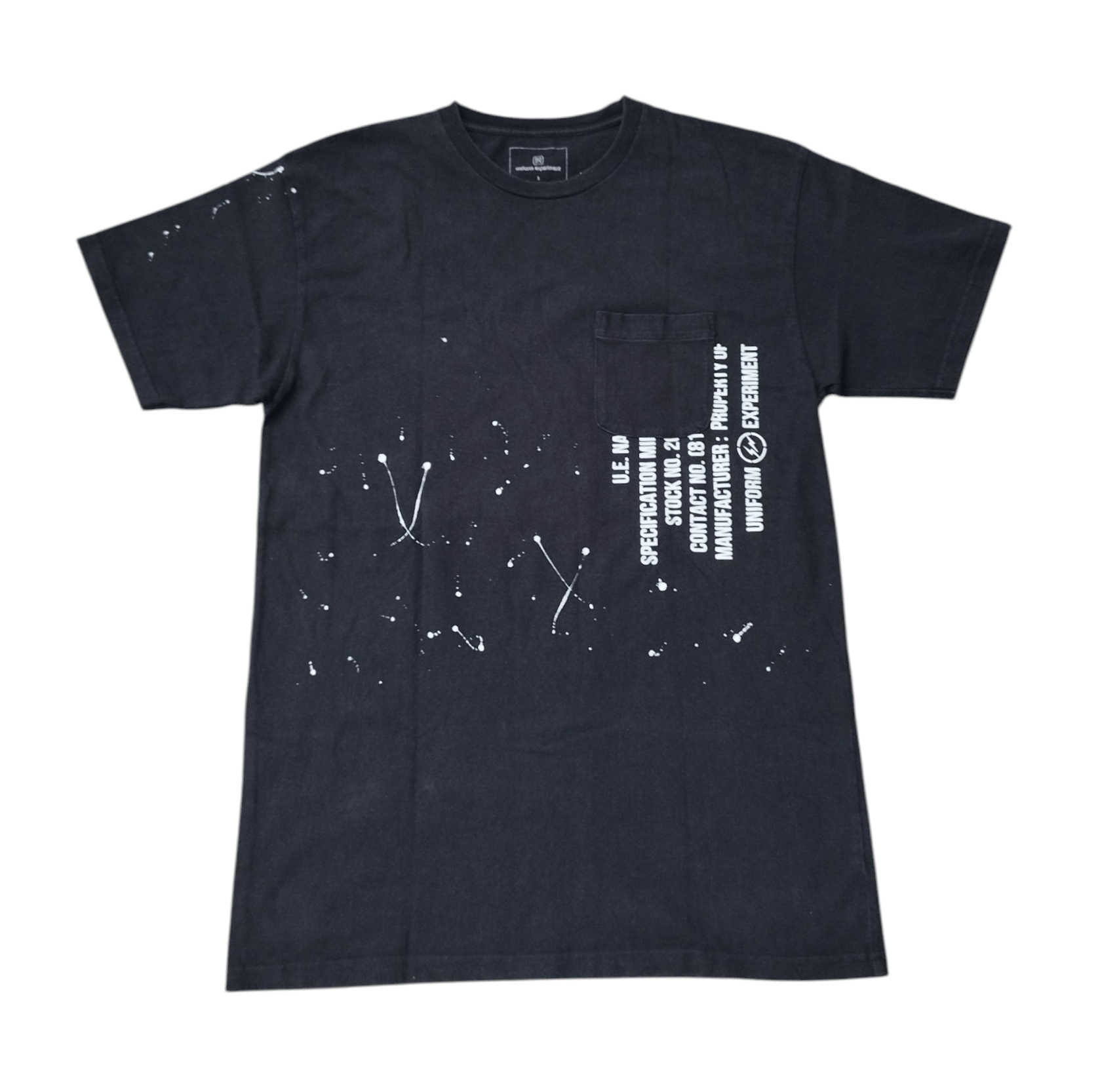uniform experiment Uniform experiment fragment paint spots pocket tee Size US L / EU 52-54 / 3 - 1 Thumbnail